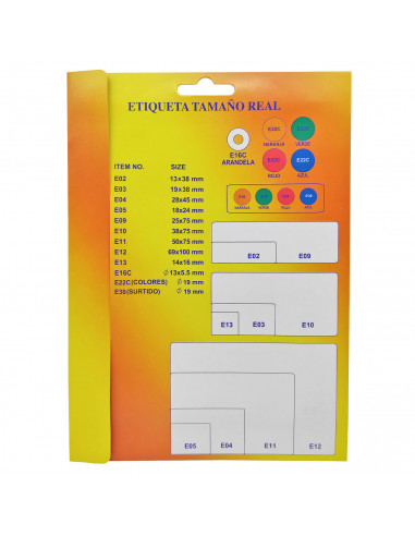 Tradineur - Pack de 420 etiquetas adhesivas redondas blancas E16C, pegatinas auto-adhesivas para objetos, hogar, oficina, Ø13 x
