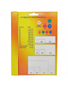 Tradineur - Pack de 420 etiquetas adhesivas redondas blancas E16C, pegatinas auto-adhesivas para objetos, hogar, oficina, Ø13 x