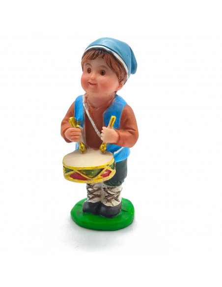 Tradineur - Figura de pastor tamborilero para belén - Fabricado en marmolina - Figura decorativa divertida para nacimiento, navi Tradineur - Figura de pastor tamborilero para belén - Fabricado en marmolina - Figura decorativa divertida para nacimiento, navi