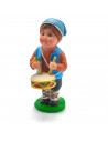 Tradineur - Figura de pastor tamborilero para belén - Fabricado en marmolina - Figura decorativa divertida para nacimiento, navi