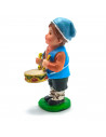 Tradineur - Figura de pastor tamborilero para belén - Fabricado en marmolina - Figura decorativa divertida para nacimiento, navi