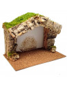 Tradineur - Cueva para figuras de nacimiento de 8-12 cm - Fabricación en corcho reciclable - Figura decorativa navidad, decoraci