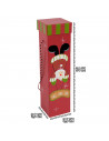 Tradineur - Caja para botella de vino - Diseño Navideño - Fabricación en cartón resistente - Perfecto para guardar un regalo esp