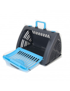 Tradienur - Porta mascotas de plástico de color surtido y desmontable, con forma triangular de 46 x 36 x 33 cm. Transportín para