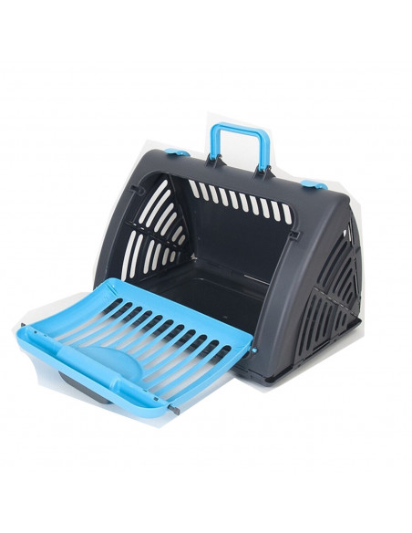Tradienur - Porta mascotas de plástico de color surtido y desmontable, con forma triangular de 46 x 36 x 33 cm. Transportín para