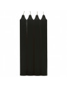 Tradineur - Pack de 4 velas alargadas, cirios de mesa cilíndricos, parafina y mecha de algodón, sin perfume, rituales y ceremoni