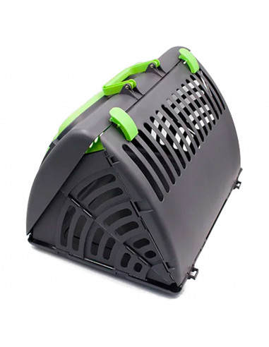Tradienur - Porta mascotas de plástico de color surtido y desmontable, con forma triangular de 46 x 36 x 33 cm. Transportín para