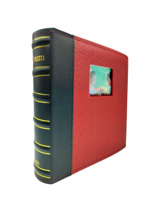 Tradineur - Álbum de foto - Capacidad 100 fotos de 15 x 20 cm - Con ventana 6x6 - Fabricación en cartón - Ideal para guardar tod