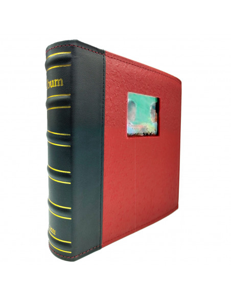 Tradineur - Álbum de foto - Capacidad 100 fotos de 15 x 20 cm - Con ventana 6x6 - Fabricación en cartón - Ideal para guardar tod