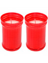 Tradineur - Pack de 2 velones litúrgicos, velas de santo de parafina y cera vegetal, decoración de iglesias, cementerios, tumbas