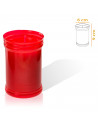 Tradineur - Pack de 2 velones litúrgicos, velas de santo de parafina y cera vegetal, decoración de iglesias, cementerios, tumbas