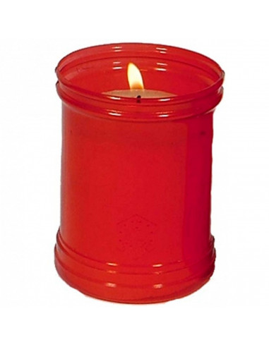 Tradineur - Pack de 2 velones litúrgicos, velas de santo de parafina y cera vegetal, decoración de iglesias, cementerios, tumbas