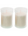 Tradineur - Pack de 2 velones de santo, velas litúrgicas de parafina y cera vegetal, decoración de iglesias, cementerios, tumbas