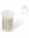 Tradineur - Pack de 2 velones de santo, velas litúrgicas de parafina y cera vegetal, decoración de iglesias, cementerios, tumbas