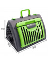Tradienur - Porta mascotas de plástico de color surtido y desmontable, con forma triangular de 46 x 36 x 33 cm. Transportín para