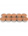 Tradineur - Pack de 10 velas de té aromáticas, tealights perfumadas, tiempo de combustión: 5 horas, decoración del hogar (Canela