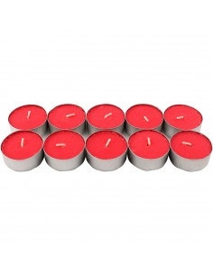 Tradineur - Pack de 10 velas de té con perfume, tealights aromáticas, tiempo de combustión: 5 horas, decoración del hogar (Fruta