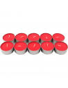 Tradineur - Pack de 10 velas de té con perfume, tealights aromáticas, tiempo de combustión: 5 horas, decoración del hogar (Fruta