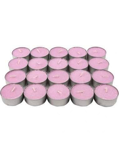 Tradineur - Pack de 20 velas de té perfumadas, tealights aromáticas, tiempo de combustión: 4,5 horas, decoración del hogar (Lava
