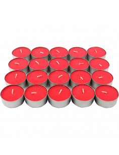 Tradineur - Pack de 20 velas de té con perfume, tealights aromáticas, tiempo de combustión: 4,5 horas, decoración del hogar (Fru