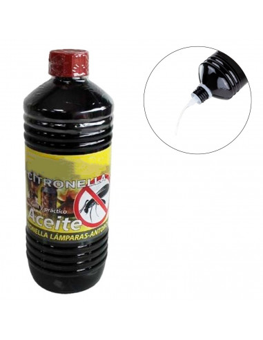 Tradineur - Aceite para lámparas con citronella, líquido para antorchas de jardín y de pared, antimosquitos, interior y exterior