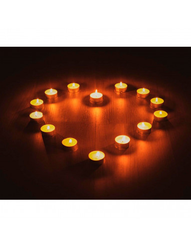 Tradineur - Pack de 20 velas de té con aroma, tealights perfumadas, tiempo de combustión: 4,5 horas, decoración del hogar (Coco,