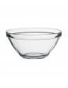 Tradineur - Cuenco redondo de vidrio, bol para mezclar, ensaladera apilable, apto para microondas y lavavajillas, cocina - 26 x