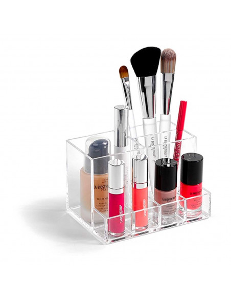 Tradineur - Organizador cosmético transparente N.º 5 - Fabricación en plástico - Ideal para organizar tus artículos cosméticos -