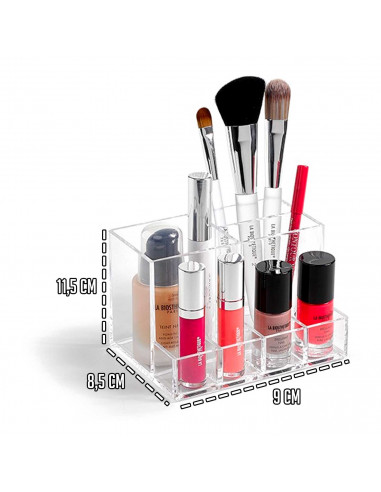 Tradineur - Organizador cosmético transparente N.º 5 - Fabricación en plástico - Ideal para organizar tus artículos cosméticos -