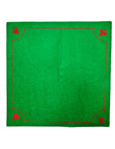 Tradineur - Tapete de póker, mantel, alfombrilla de fieltro para juegos de mesa, salón, cartas, grosor 1 mm (Verde, 50 x 50 cm)
