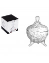 Tradineur - Bombonera de cristal con tapa, tarro, bote, frasco para dulces, galletas, caramelos, almacenamiento, decoración, 13