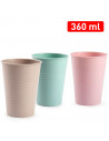 Tradineur - Vaso reutilizable, polipropileno duro y resistente, vaso grande lavable para picnic, camping, bebidas calientes y fr