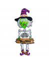 Tradineur - Letreros con figuras colgantes con para Halloween - Fabricado en plástico - Adorno para decoración - Longitud 51 cm