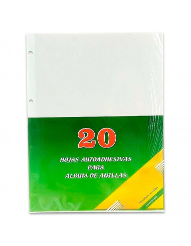 Tradineur - Pack de 20 hojas adhesivas para álbum fotográfico - 23,5 x 31 cm - Ideal para guardar todas tus fotos e inmortaliza