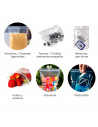 Tradineur - Pack 10 bolsas herméticas con franjas blancas para escribir - Ideal para conservar tus alimentos - 30 x 20 cm