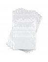 Tradineur - Pack 25 bolsas herméticas con franjas blancas para escribir - Fácil cierre - Ideal para conservar tus alimentos - 12