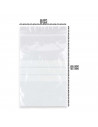 Tradineur - Pack 25 bolsas herméticas con franjas blancas para escribir - Fácil cierre - Ideal para conservar tus alimentos - 12