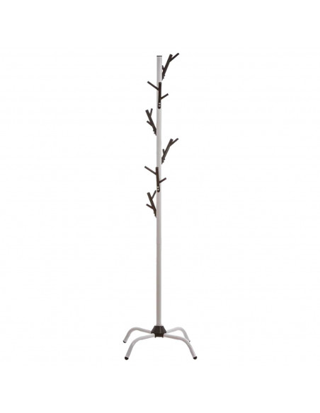 Tradineur - Perchero de pie metálico - 6 multi-ganchos - Soporte para abrigos y sombreros, estilo minimalista, para recibidor u