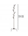 Tradineur - Perchero de pie metálico - 6 multi-ganchos - Soporte para abrigos y sombreros, estilo minimalista, para recibidor u