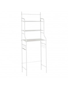 Tradineur - Estantería Multiusos para baño - Fabricado en acero inoxidable - De pie sin punzonado, protege la pared, fácil de mo
