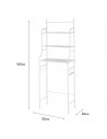 Tradineur - Estantería Multiusos para baño - Fabricado en acero inoxidable - De pie sin punzonado, protege la pared, fácil de mo