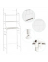 Tradineur - Estantería Multiusos para baño - Fabricado en acero inoxidable - De pie sin punzonado, protege la pared, fácil de mo
