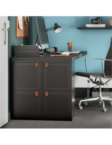 Tradineur - Estantería de 4 divisiones - Fabricado en madera - Decorativo de alta calidad, muy resistente y fácil limpieza - 60