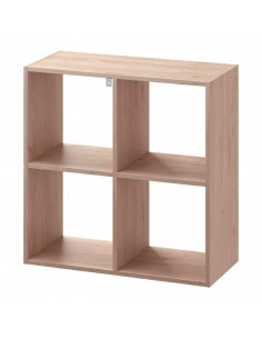 Tradineur - Estantería de 4 divisiones - Fabricado en madera - Decorativo de alta calidad, muy resistente y fácil limpieza - 60