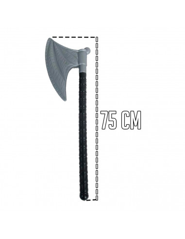 Tradineur - Hacha Vikinga - Fabricación en plástico - Apto para jóvenes - Complemento para carnaval, Halloween y celebraciones -