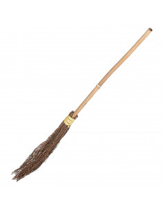 Tradineur - Escoba de bruja de 1 m - Para jóvenes y adultos - complementos para carnaval, halloween y celebraciones - 91 cm - Mo