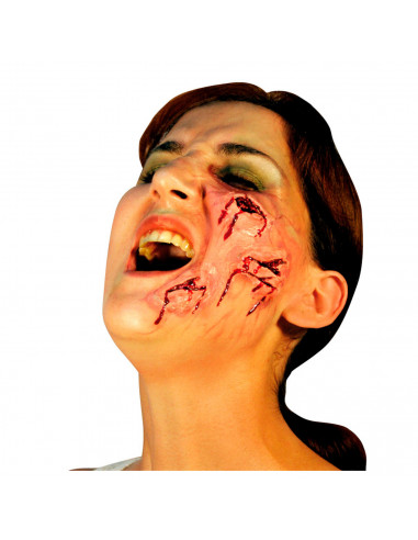 Tradineur - Blíster de cicatrices postizas para halloween - Diseño realista con relieve - Ideal como complemento para disfraces,