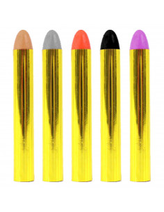 Tradineur - Pack de 5 ceras multicolor para halloween - Ideal como complemento para disfraces, carnaval