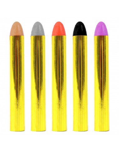 Tradineur - Pack de 5 ceras multicolor para halloween - Ideal como complemento para disfraces, carnaval