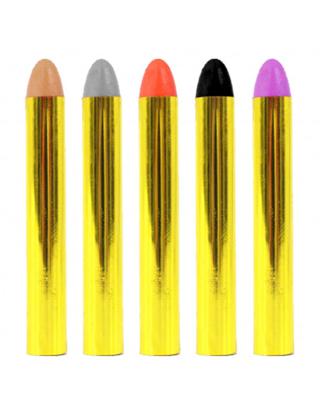 Tradineur - Pack de 5 ceras multicolor para halloween - Ideal como complemento para disfraces, carnaval Tradineur - Pack de 5 ceras multicolor para halloween - Ideal como complemento para disfraces, carnaval